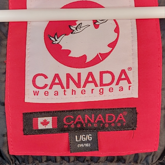 Canada Weather Gear Winter Cold Weather Faux Fur Trim Hooded Parka Coat L - Picture 10 of 15